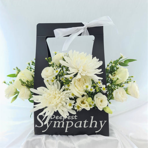 Condolences flower box - condolences flower - Flower delivery Singapore - Well Live Florist