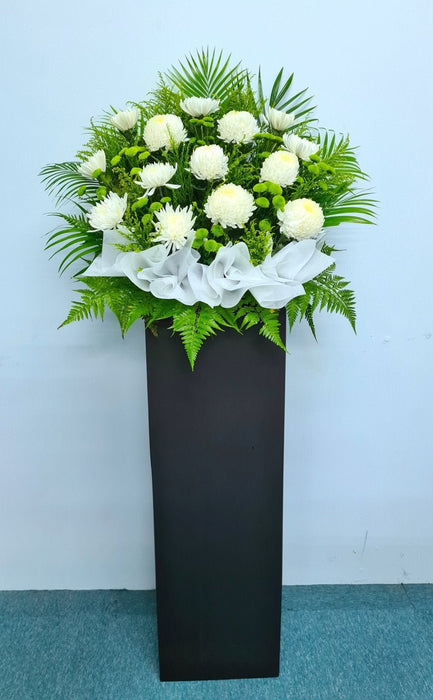 Condolences Flower Stand - Sympathy Flower - Condolences Wreath - Flower Delivery Singapore - Well Live Florist