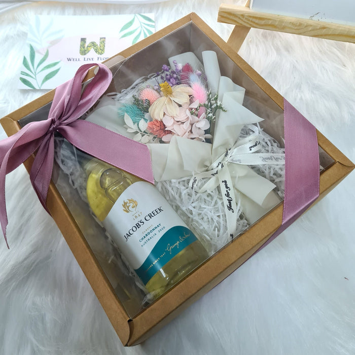 Gift & Hamper, Wine Hamper, Flower box