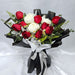Enchanting Duo - Peony With Red Rose Hand Bouquet - Flower Bouquet - Flower Delivery Singapore - Well Live Florist