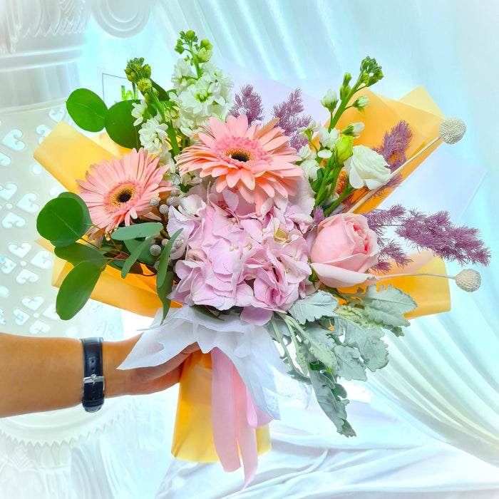 Hand bouquet, hydrangea bouquet