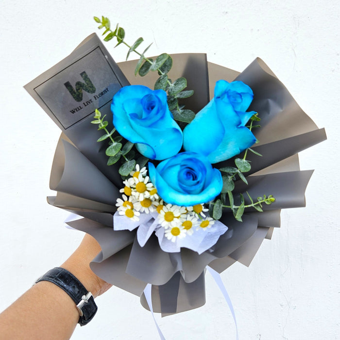 Etta II - Hand Bouquet - Blue Rose - Hand Bouquet - Well Live Florist