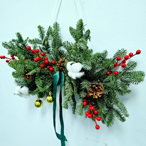 Festive Flourish - Christmas - Christmas Wreath - - Well Live Florist