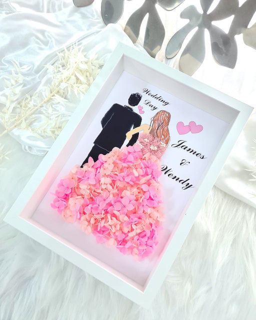 Wedding gift, wedding floral artwork