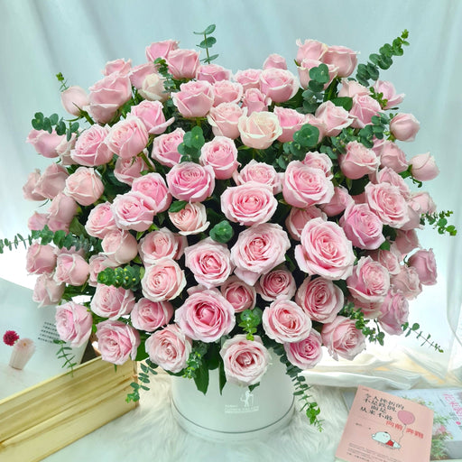 99 rose, rose bouquet, pink rose bouquet, flower delivery singapore, anniversary flower, florist singapore