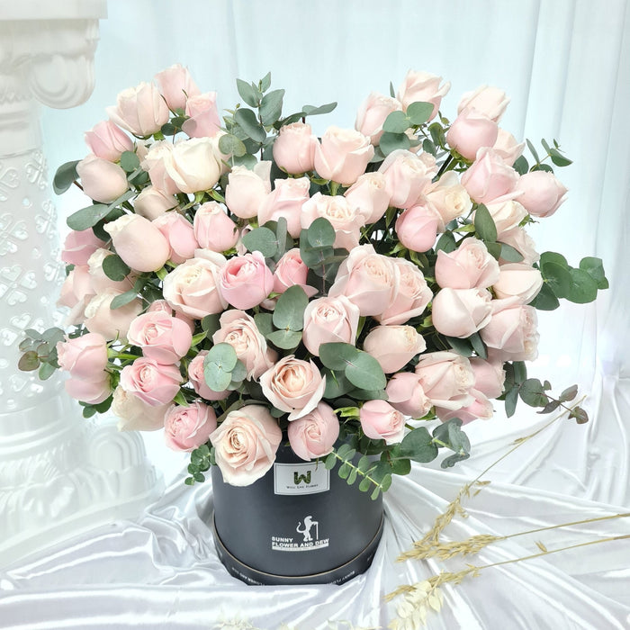 68 rose, rose bouquet, pink rose bouquet, flower delivery singapore