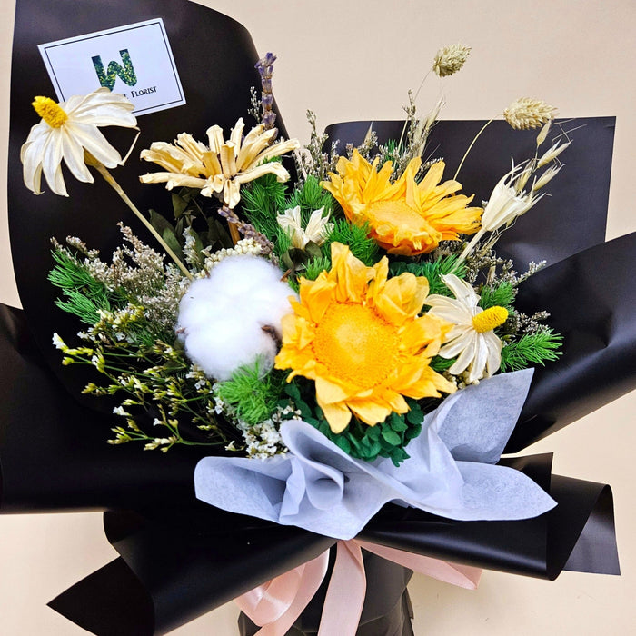 Helen - Hand Bouquet - Cotton - Hand Bouquet - Hydrangea - Well Live Florist