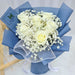 Hand bouquet, white rose bouquet, flower bouquet