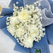 Hand bouquet, white rose bouquet, flower bouquet