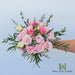 Roses and Mixed Foliage Hand Bouquet