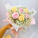 Lilith - Hand Bouquet - Baby's Breath - Champagne Roses - Hand Bouquet - Well Live Florist