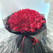 99 fresh red roses.