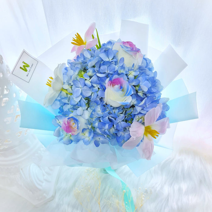 Hydrangea bouquet, flower bouquet, hand bouquet