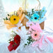 Enthralling hand bouquet of captivating colorful gerbera.