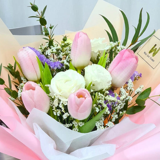 Tulip Temptation - Tulip Hand Bouquet - Flower Bouquet - Flower Delivery Singapore - Well Live Florist
