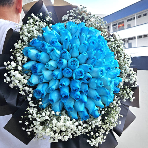 Ocean Dream - Hand Bouquet - Blue Rose - 99 rose - Well Live Florist