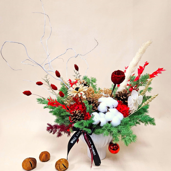 Poinsettia Perfection - Christmas - Christmas - flower in vase - Preserved Flower - Well Live Florist