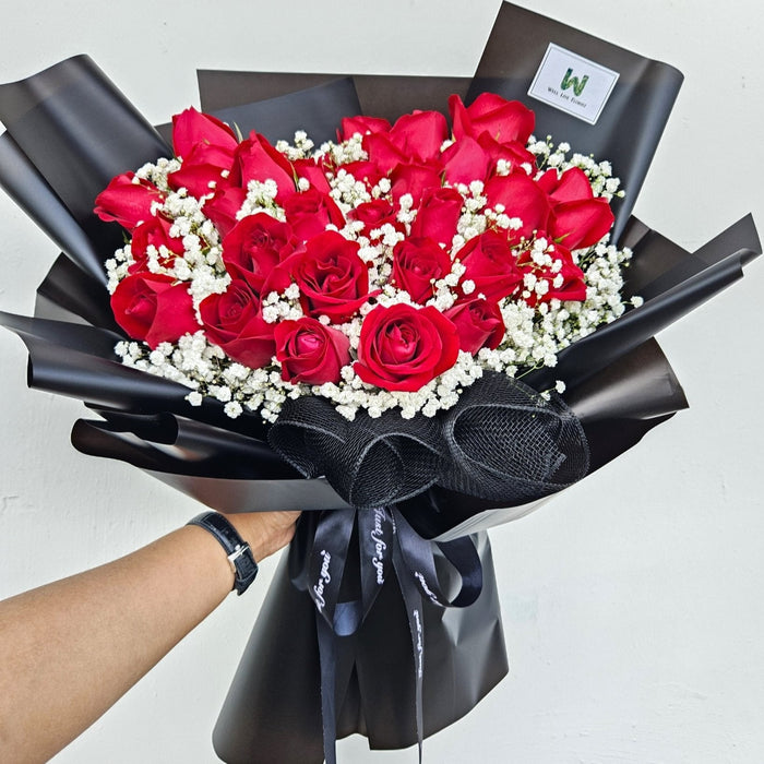 Romance - Rose Hand Bouquet - Flower Bouquet - Flower Delivery Singapore - Well Live Florist
