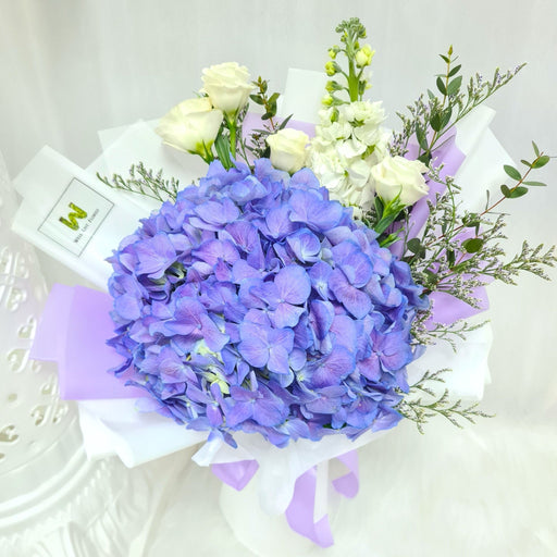 Hydrangea bouquet, purple hydrangea, hand bouquet, flower bouquet