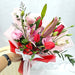 Scarlet Serenade - Lily Hand Bouquet - Flower Bouquet - Tulip and Rose - Flower Delivery Singapore - Well Live Florist