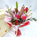 Scarlet Serenade - Lily Hand Bouquet - Flower Bouquet - Tulip and Rose - Flower Delivery Singapore - Well Live Florist