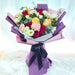 Fresh red rose bouquet, champagne rose bouquet, pink carnation bouquet, Eustoma bouquet, Scabiosa bouquet