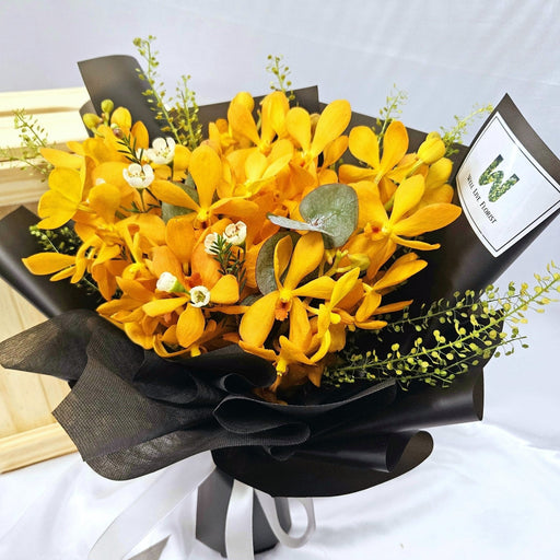 Sunset Glow - Orchid Hand Bouquet - Flower Bouquet - Flower Delivery Singapore - Well Live Florist