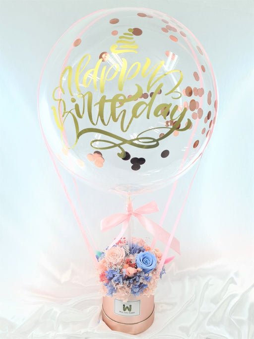 Sunshine Of My Life - Hot Air Balloon - Preserved Flower Well Live Florist