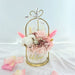 Palm Size Arrangement Comprising of premium preserved Rose, dried Baby's Breath, cotton and Foliage.