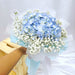 Forever Yours - Hydrangea Hand Bouquet - Blue Hydrangea - Flower Delivery Singapore - Well Live Florist