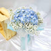 Forever Yours - Hydrangea Hand Bouquet - Blue Hydrangea - Flower Delivery Singapore - Well Live Florist