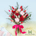 Victoria  Preserved Red Rose, Pink Cotton Flower and Dried Flower Filler