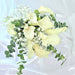 Bridal bouquet - calla lily, baby breath and foliage